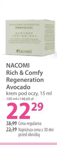 Hebe Nacomi rich & comfy regeneration avocado oferta