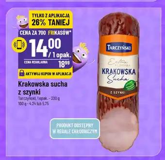 Polomarket Kiełbasa krakowska sucha z szynki Tarczyński oferta