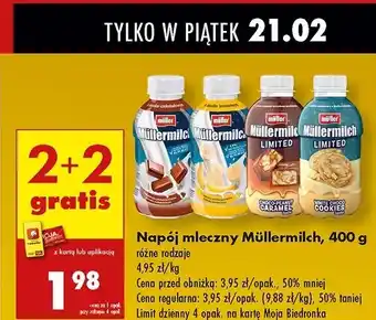 Biedronka Napój mleczny choco-peanut caramel Mullermilch limited oferta