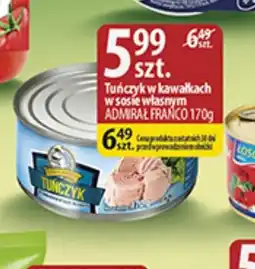 Delisso Delikatesy Tuńczyk w kawałkach w oleju Admiral Franco oferta