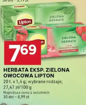 Stokrotka Optima Herbata ekspresowa zielona owocowa Lipton oferta