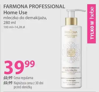 Hebe Farmona professional home use mleczko do demakijażu oferta
