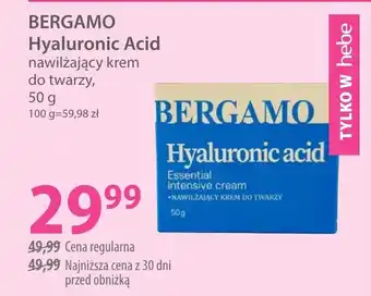 Hebe Bergamo hyaluronic acid nawilżający krem oferta