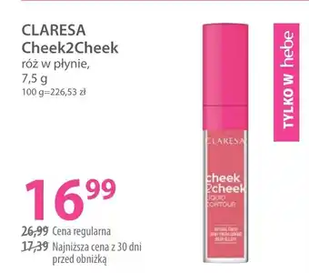 Hebe Claresa cheek2cheek róż w płynie oferta