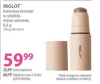 Hebe Inglot kremowy bronzer w sztyfcie oferta