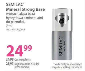 Hebe SEMILAC Mineral Strong Base baza hybrydowa oferta