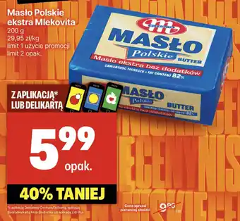 Delikatesy Centrum Masło Polskie ekstra Mlekovita oferta