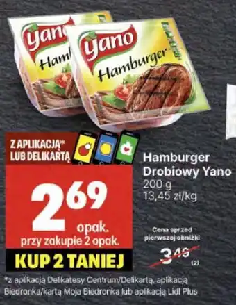 Delikatesy Centrum Hamburger Drobiowy Yano oferta