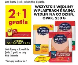 Biedronka Schab wędzony na wiśniowo w plastrach Kraina Wędlin oferta