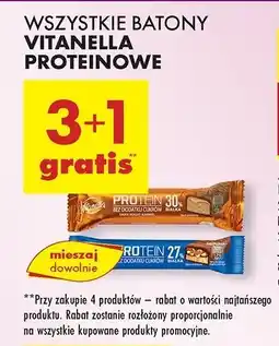 Biedronka Baton protein nugat-karmel Vitanella oferta