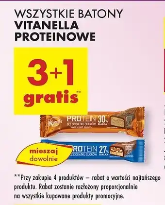 Biedronka Baton protein nugat-karmel Vitanella oferta