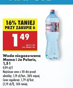 Biedronka Woda niegazowana Polaris Mama I Ja oferta