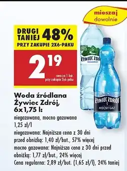 Biedronka Woda mocny gaz Żywiec Zdrój oferta