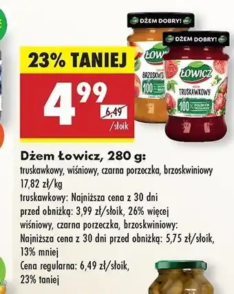 Biedronka Dżem z czarnej porzeczki Łowicz oferta