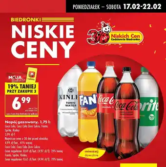 Biedronka Napój tonic water Kinley oferta