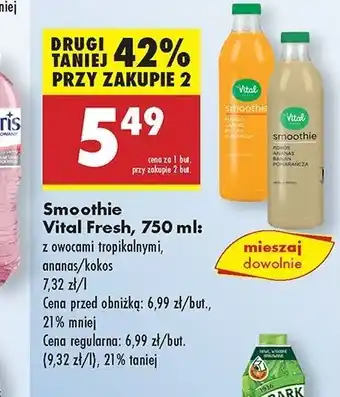 Biedronka Smoothie mango jabłko banan marakuja Vital Fresh oferta