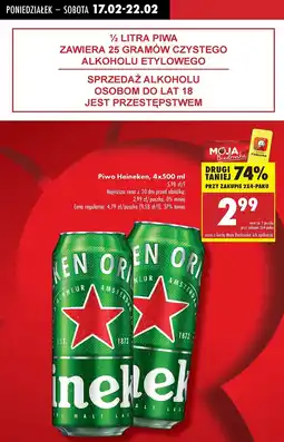 Biedronka Piwo Heineken oferta