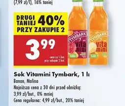 Biedronka Sok malina-marchew-jabłko Tymbark Vitamini oferta