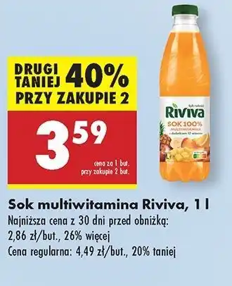 Biedronka Sok multiwitamina 100% Riviva oferta