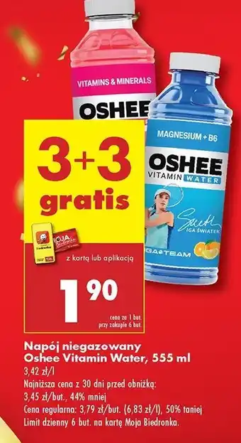 Biedronka Napój witaminy i minerały Oshee Vitamin Water oferta