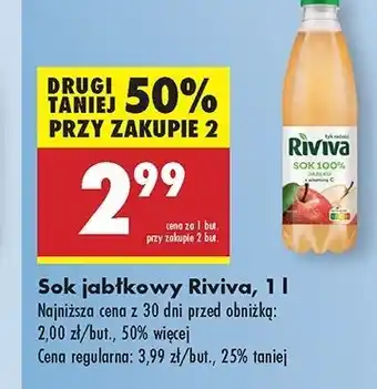 Biedronka Sok jabłkowy Riviva oferta