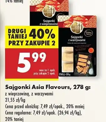 Biedronka Sajgonki z wieprzowiną Asia Flavours oferta