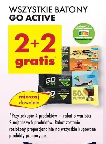 Biedronka Baton wysokobiałkowy kokosowy Go Active oferta