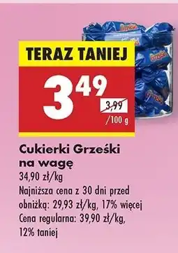 Biedronka Cukierki w czekoladzie Grześki oferta