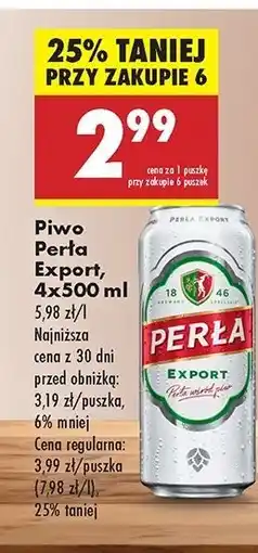 Biedronka Piwo Perła Export oferta