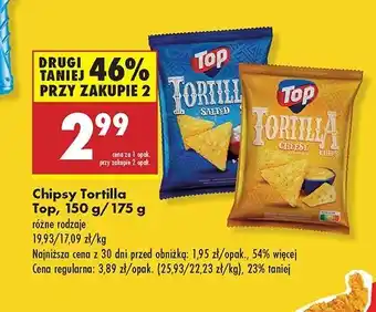 Biedronka Chipsy serowe Top Tortilla oferta