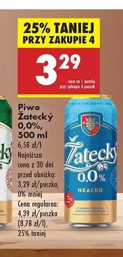 Biedronka Piwo Zatecky 0% oferta