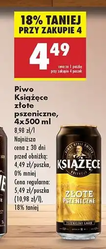 Biedronka Piwo Książęce Złote Pszeniczne oferta