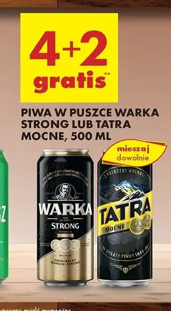 Biedronka Piwo Tatra Mocne oferta