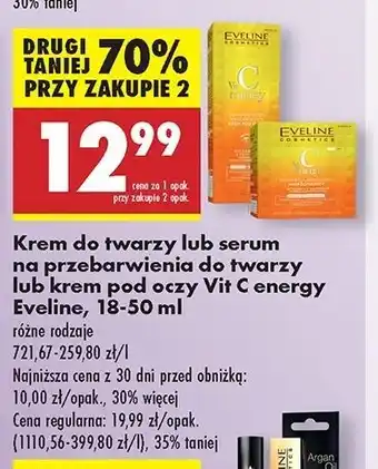 Biedronka Krem pod oczy Eveline Vit C oferta