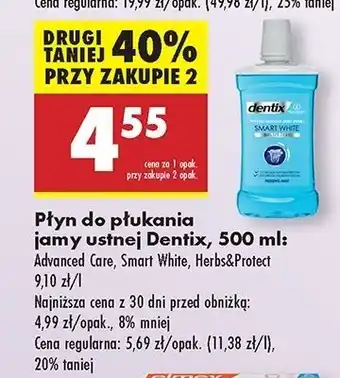 Biedronka Płyn do płukania ust herbs & protect Dentix oferta