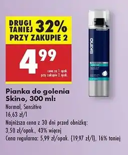 Biedronka Pianka do golenia sensitive Skino oferta