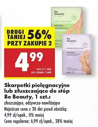 Biedronka Skarpety pielęgnacyjne do stóp Be Beauty Care oferta