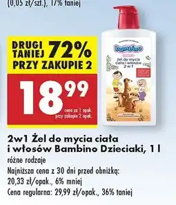 Biedronka Żel do mycia ciała i włosów 2w1 bolek lolek surykatki Bambino Dzieciaki oferta