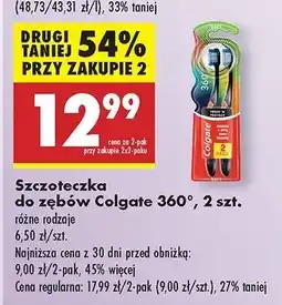 Biedronka Szczoteczka do zębów miekka Colgate 360 oferta