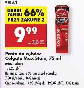 Biedronka Pasta do zębów expert anti stain Colgate Max White oferta