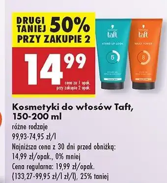 Biedronka Żel do włosów Taft Looks Maxx Power oferta