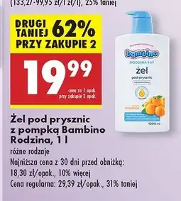 Biedronka Żel pod prysznic mirabelka Bambino Rodzina oferta