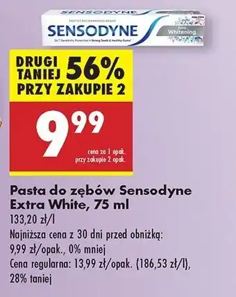 Biedronka Pasta do zębów Sensodyne Extra Whitening oferta