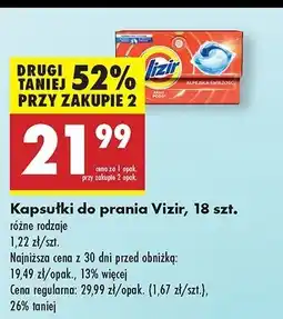 Biedronka Kapsułki do prania mountain spring Vizir All In One Pods oferta