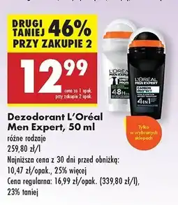 Biedronka Dezodorant L'oreal Men Expert Shirt Protect oferta