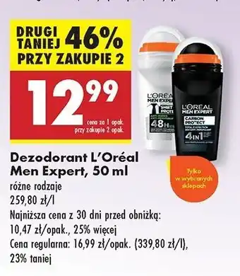 Biedronka Dezodorant L'oreal Men Expert Shirt Protect oferta