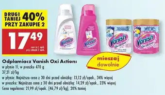 Biedronka Odplamiacz w proszku pink Vanish Oxi Action oferta