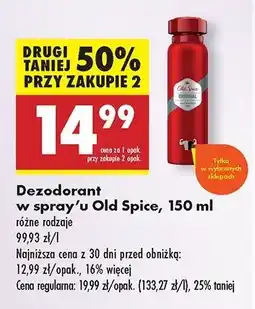 Biedronka Dezodorant Old Spice Original oferta