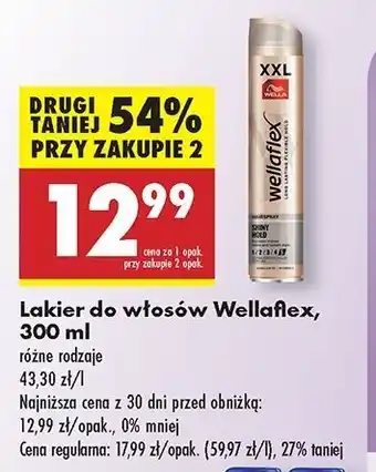 Biedronka Lakier do włosów shiny hold Wellaflex oferta