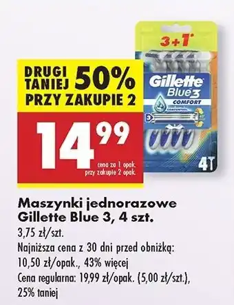 Biedronka Maszynki do golenia Gillette Blue 3 Comfort oferta